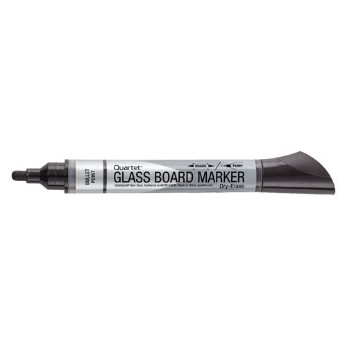 Premium Glass Dry-Erase Markers, Black, Bullet Tip Cintas
