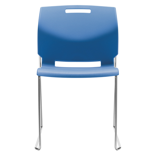 Chair, Plastic, 32-1/2" High, 300 lbs. Capacity, Blue Cintas