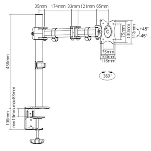 ActivErgo  Monitor Arm Cintas