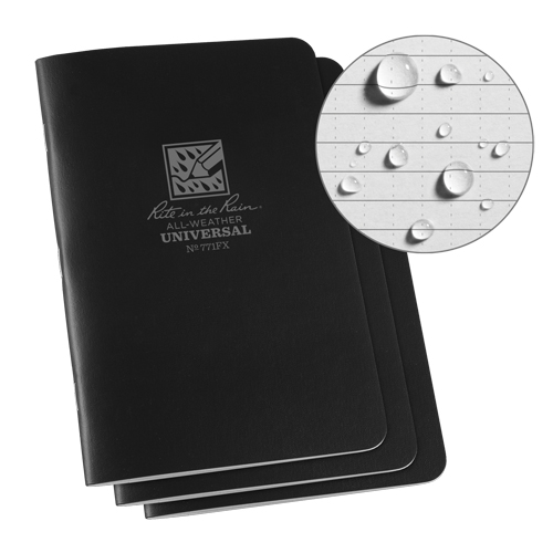 Carnet tout temps, Couverture souple, Noir, 48 Pages, 4-5/8" , 7"  Cintas