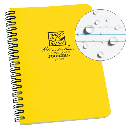 Side-Spiral Notebook, Soft Cover, Yellow, 64 Pages, 4-5/8" W x 7" L Cintas