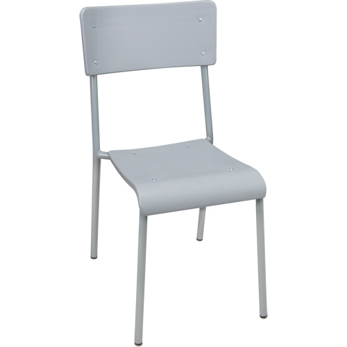 Ventura Stacking Chair, Polypropylene, 36" High, 300 lbs. Capacity, Grey Cintas