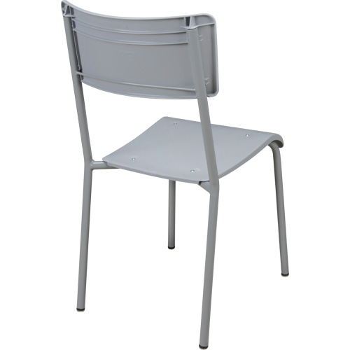 Ventura Stacking Chair, Polypropylene, 36" High, 300 lbs. Capacity, Grey Cintas
