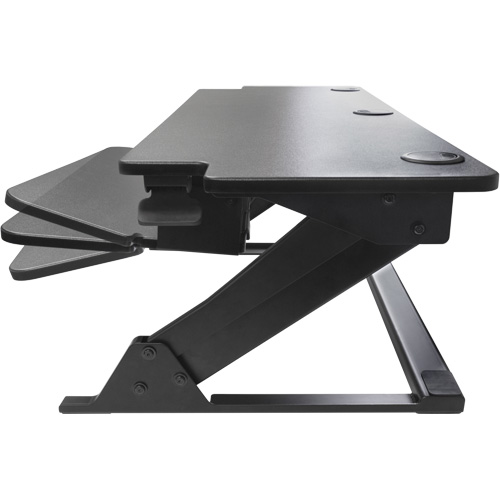 Poste de travail assis-debout Goya, Mod&egrave;le de bureau, 20" h x 42" la x 16" p, Noir Cintas