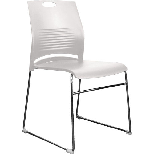 Chaises empilables s&eacute;rie Activ, Plastique, Hauteur 23", Capacit&eacute; 275 lb, Blanc Cintas