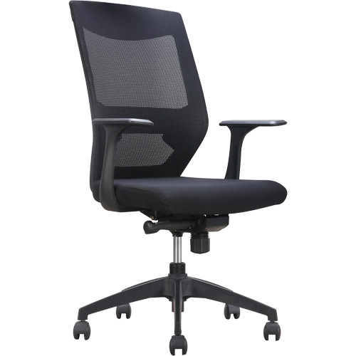 Chaise de bureau ajustable &agrave; basculement synchronis&eacute; s&eacute;rie Activ, Tissu/Mailles, Noir, Capacit&eacute; 275 lb Cintas