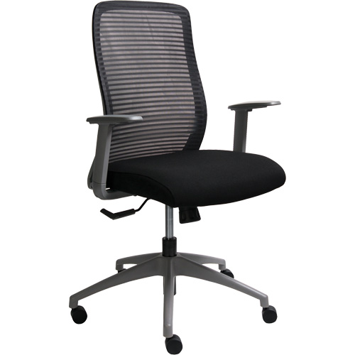 Chaise de bureau ajustable s&eacute;rie Era, Tissu/Mailles, Noir, Capacit&eacute; 275 lb Cintas