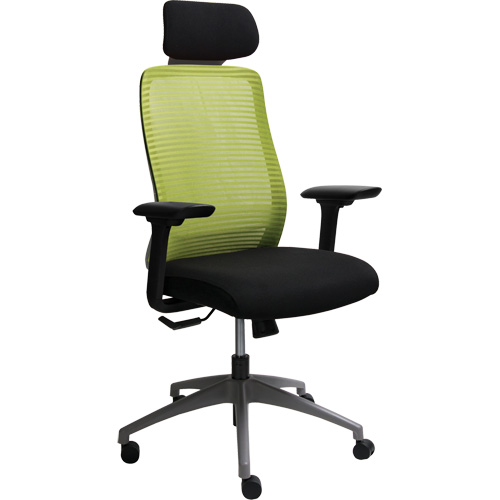 Era Series Adjustable Office Chair with Headrest, Fabric/Mesh, Green, 275 lbs. Capacity Cintas