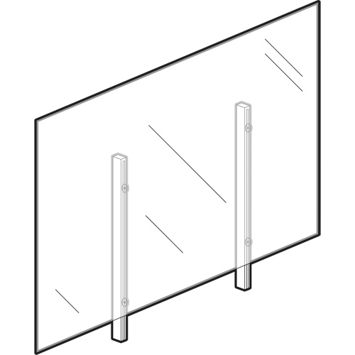 Vitre hygi&eacute;nique, 36" la x 36" h Cintas
