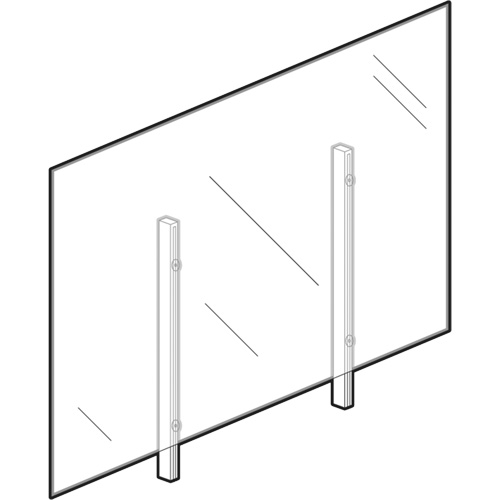 Vitre hygi&eacute;nique, 48" la x 36" h Cintas