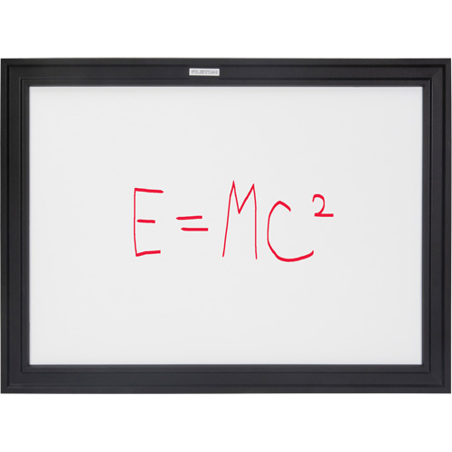 Tableau blanc &agrave; cadre MDF noir, Effacement &agrave; sec/Magn&eacute;tique, 24" la x 18" h Cintas