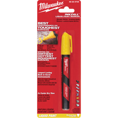 Inkzall Paint Marker, Liquid, Yellow Cintas