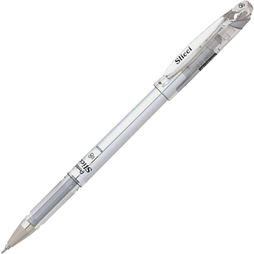 Stylo gel m&eacute;tallique Slicci, Argent, 0,8 mm Cintas