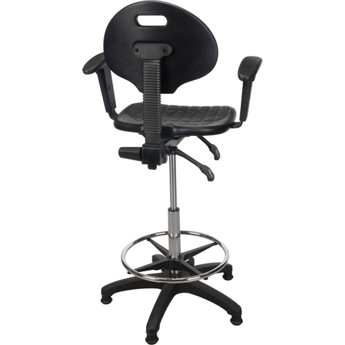 Tabouret ergonomique robuste avec accoudoirs r&eacute;glables, Stationnaire, Ajustable Hauteur, Capacit&eacute; 250 lb Cintas
