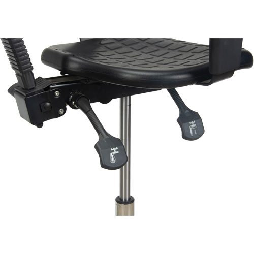Tabouret ergonomique robuste avec accoudoirs r&eacute;glables, Stationnaire, Ajustable Hauteur, Capacit&eacute; 250 lb Cintas