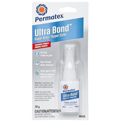 Super colle adh&eacute;sive Ultra Bond &agrave; s&eacute;chage rapide, 20 g, Bouteille, Transparent Cintas