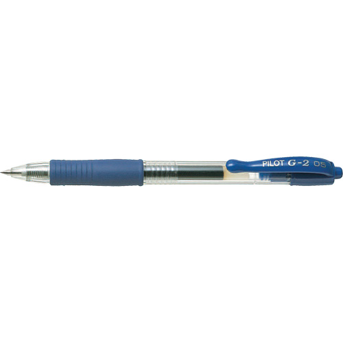 Stylo &agrave; encre gel G2, Bleu, 0,5 mm, R&eacute;tractable Cintas