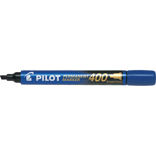 Marqueur permanent 400, Bleu, Pointe Ciseau Cintas