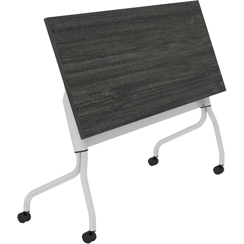 Newland Flip-Top Training Table, 24" L x 60" W x 29-1/2" H, Dark Brown Cintas