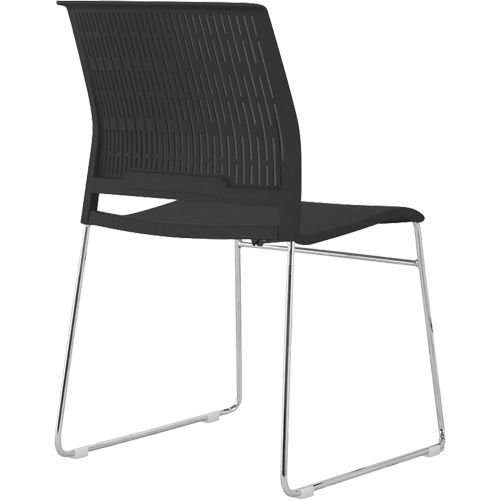 Chaises empilables, Polypropyl&egrave;ne, Hauteur 32-3/8", Capacit&eacute; 250 lb, Noir Cintas