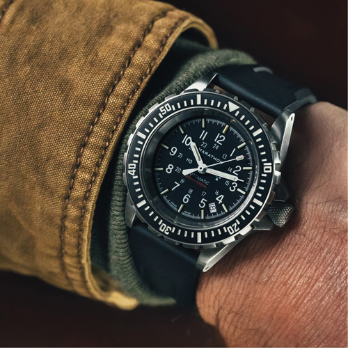 Grande montre automatique de plong&eacute;e, Num&eacute;rique, &agrave; piles, 41 mm, Noir Cintas