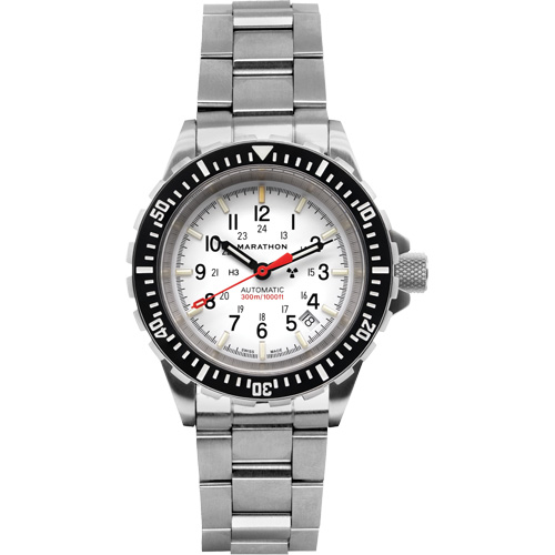 Grande montre automatique de plong&eacute;e &eacute;dition arctique GSAR avec bracelet en acier inoxydable, Num&eacute;rique, &agrave; piles, 41 mm, Argent Cintas
