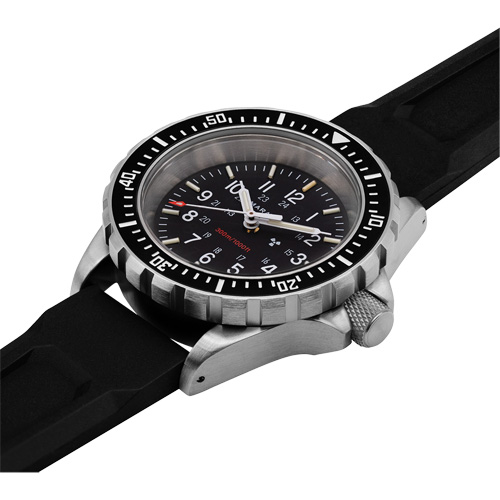 Large Diver's Quartz Watch, Digital, Battery Operated, 41 mm, Black Cintas