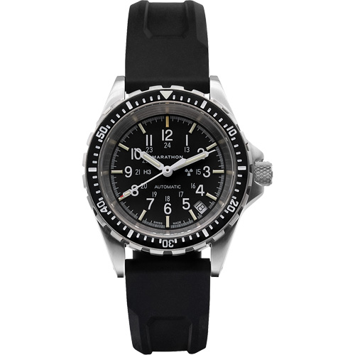Tr&egrave;s grande montre chronographe automatique pour plongeur/pilote d'avion, Num&eacute;rique, &agrave; piles, 46 mm, Noir Cintas