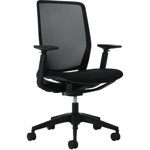 Kody High-Back Synchro-Tilter Chair, Mesh, Black, 300 lbs. Capacity Cintas