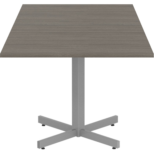 Newland Height-Adjustable Square Table, 36" L x 36" W x 29" H, 1" Top, Laminate, Brown Cintas
