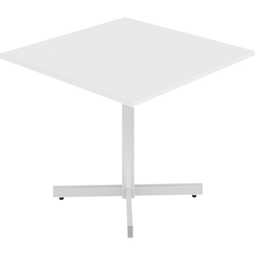Table carr&eacute;e &agrave; hauteur r&eacute;glable Newland, 36" lo x 36" la x 29" h, Dessus de 1", Stratifi&eacute;, Blanc Cintas