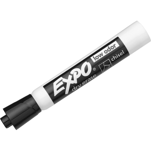 Chisel Tip Dry Erase Marker, Black, Chisel Tip Cintas