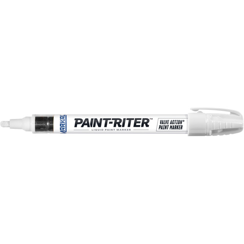 Paint-Riter&reg; Valve Action&reg; Paint Marker, Liquid, White Cintas