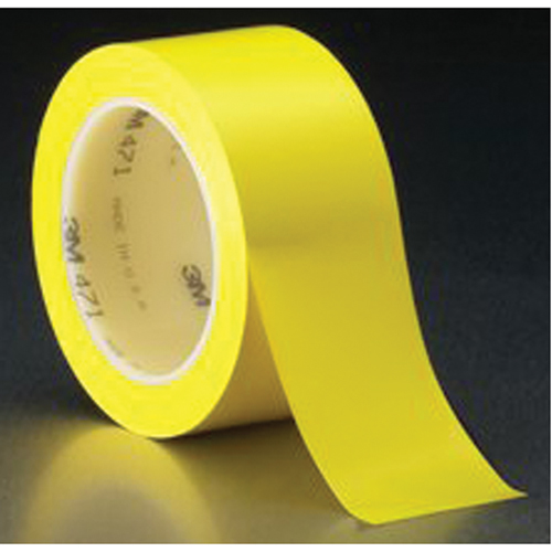 471 Vinyl Tape, 50.8 mm (2") W x 32.9 m (108') L, 5.3 mils, Yellow Cintas