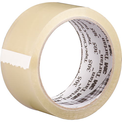 Ruban d'emballage Tartan 305, Adh&eacute;sif Acrylique, 1,6 mil, 48 mm (2") x 100 m (328') Cintas