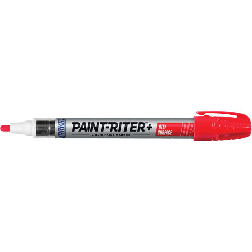 Paint-Riter&reg; + Oily Surface Marker, Liquid, Red Cintas