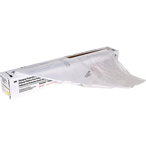 Overspray Protective Sheeting, 400' L x 12' W, Plastic Cintas