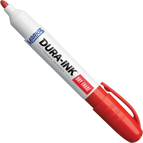 Dura-Ink&reg; Dry Erase Ink Markers, Red, Bullet Tip Cintas
