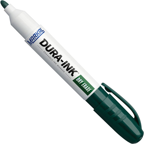 Dura-Ink&reg; Dry Erase Ink Markers, Green, Bullet Tip Cintas