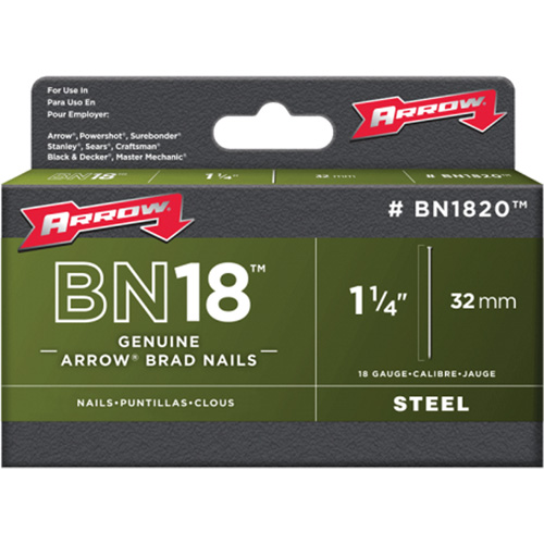 Brad Nails for Arrow & Aurora Staple Guns & Hammer Tackers Cintas