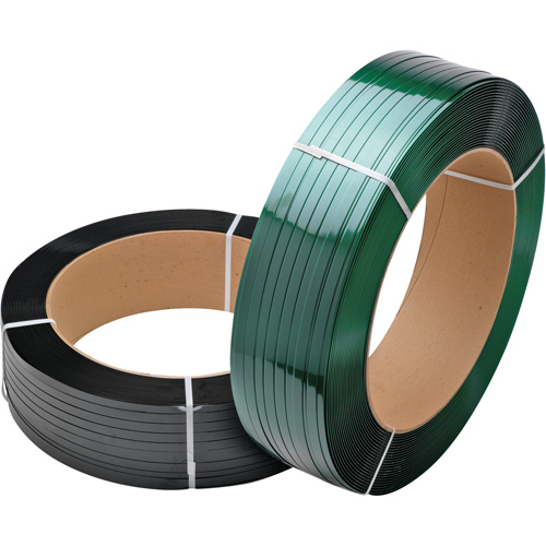 Green Strapping, Polyester, 5/8" W x 3800' L, Green, Manual Grade Cintas