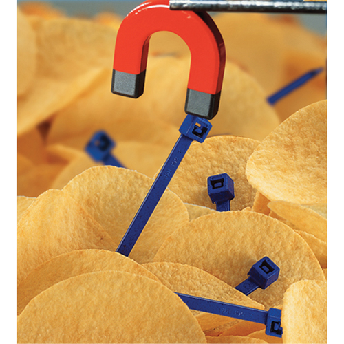 Metal Detectable Cable Ties, 15-2/5" L, 50 lbs. Tensile Strength Cintas
