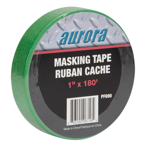 Painters Masking Tape, 25 mm (1") x 55 m (180'), Green Cintas