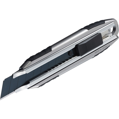 Knife with Auto-Lock, 18 mm, Carbon Steel, Heavy-Duty, Aluminum Handle Cintas