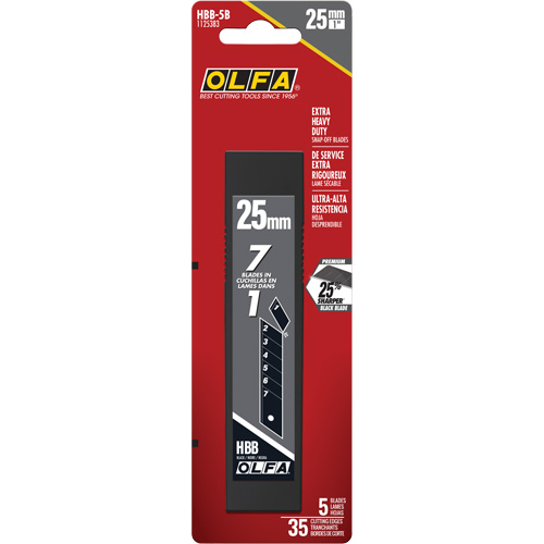 Ultra-Sharp Black Replacement Blades, Snap-Off Style Cintas