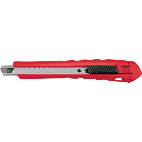 Snap-Off Knife, 9 mm, Carbide, Rubber/Polypropylene Handle Cintas