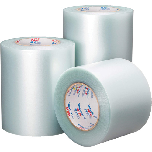 Ruban ultra transparent TransferRite, Polypropyl&egrave;ne, 355,6 mm (14") la x 91,44 m (300') lo, 3,9 mils &eacute;pais Cintas