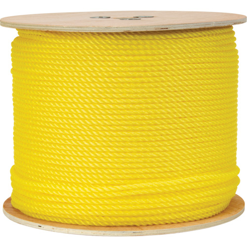 1/4" Braided Yellow Rope, Polypropylene, 1300' Cintas