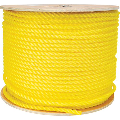 Corde jaune tress&eacute;e 3/8", Polypropyl&egrave;ne, 630' Cintas