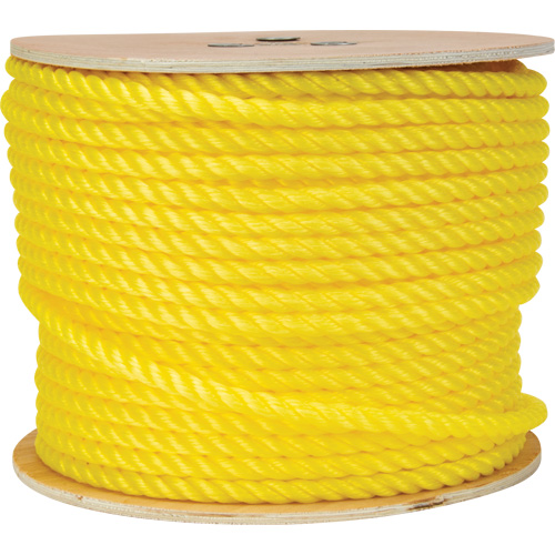 Corde jaune tress&eacute;e 1/2", Polypropyl&egrave;ne, 335' Cintas